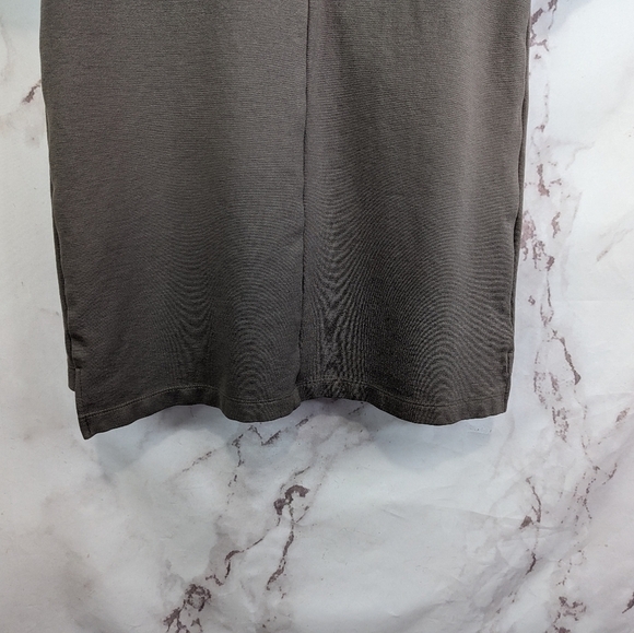 Komorov Dress Womens XS Tunic Brown Half Short Sleeve Mini Mock Zip Neck Pocket - Picture 7 of 13